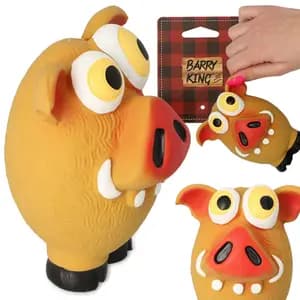 Winylowa zabawka do gryzienia z dźwiękiem - Dzik 11 cm